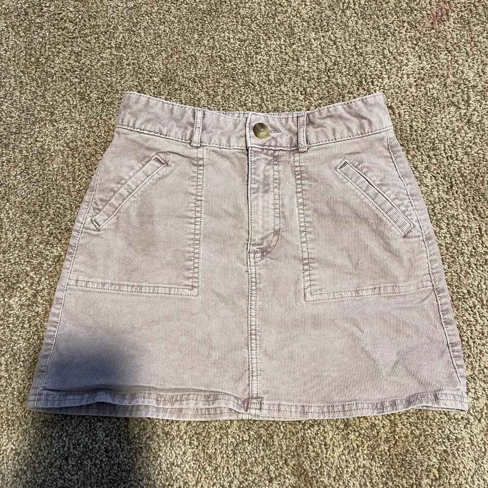 Lilac Corduroy Skirt